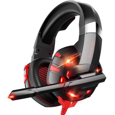 China Bestselling Free Sample Onikuma K2 Custom PC Wholesale USB RGB Gamer Earphones Gaming Headset Pro For PS4 for sale