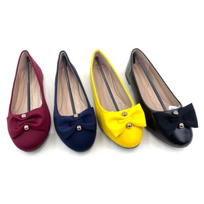 China New design fashion ladies flat candy color middle ages shoes summer soft trend Spring TPR material heel plain style Autumn Pu for sale