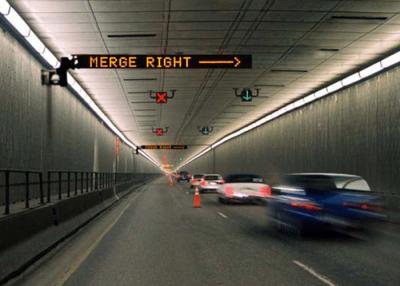 China Traffic LED Lane Control Signs Red Could Reach 4000nits / Green Could Reach 5000nits for sale