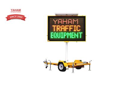 China Professional Changeable Message Signs , P16 Outdoor Mobile LED Solar VMS Trailer for sale