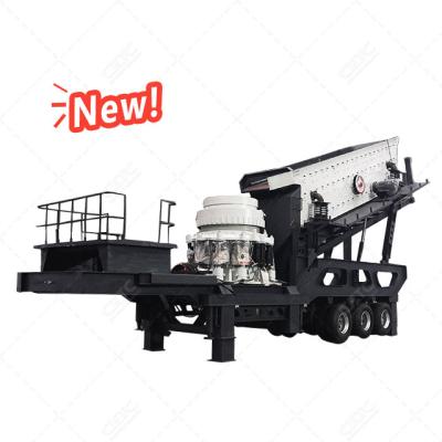 China Quarry Low Cost Mobile Stone Cone Crusher Plant With Vibrating Screen For Sale Mongolia for sale