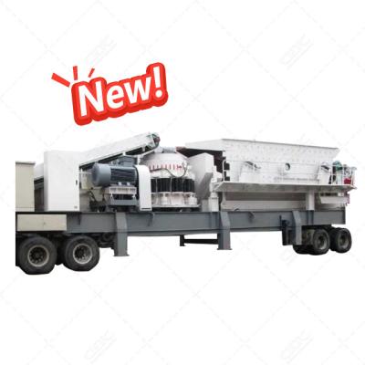 China Mine Semi Electric Wheeled Two Stage Mobile Cone Crusher Sieve Factory China for sale