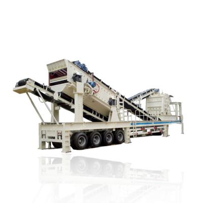 China Quarry 50 Ton/Hr Plant Concrete Crusher Truck Mounted Mobile Impact Crusher With Vibrating Feeder For Sale for sale