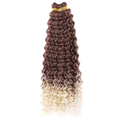 China Deep Wave Synthetic Deep Twist Hair Bundles Crochet Curly Water Deep Wave Hair for sale