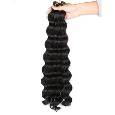 China Synthetic Hair Extensions Deep Wave Curly Braiding Hair Wavy Braiding Hair for sale