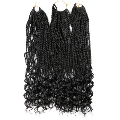 China Crochet Twist Braid Hair Water Wave Curly Braiding Hair Senegalese Curly Twist for sale