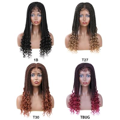 China 4x4 Lace Front Wig Full Box Elastic Curly Braid Heat Resistant Synthetic Braiding Hair Synthetic Braiding Hair Wigs 4x4 Lace Front Wig for sale