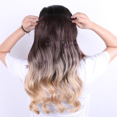 China U-tip Hair 17 Inch Ombre Mix Color 5 Long Silk Straight Wavy Clip In Hair Extension for sale