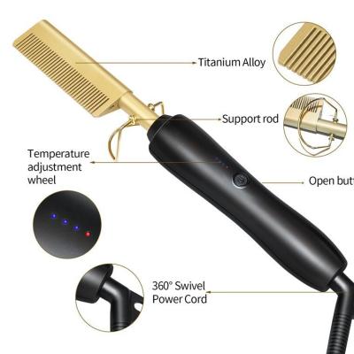 China Hot Fashionable Hair Straightener Comb Factory Price Electric Hair Straightener Comb for sale