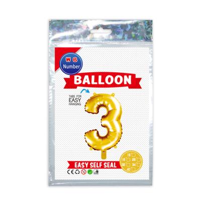 China Printed balloon 40 inch gold helium foil number balloons for birthday party decoration for sale