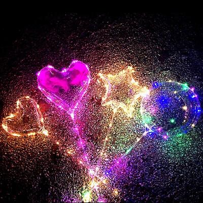 China Gift Toy Custom Made Shape Bobo Balloons 20 Inch Colorful Light Led Balloon For Party Decoration for sale