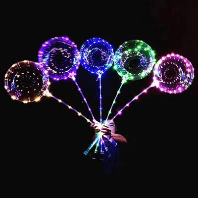 China Gift Toy Cheap Bobo Balloons 20 Inch Colorful Light Led Balloon For Party Decoration for sale