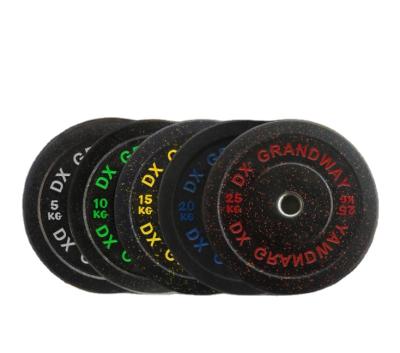 China Recycled Spot Rubber Rubber Particle Weightlifting Bumper Plate for sale