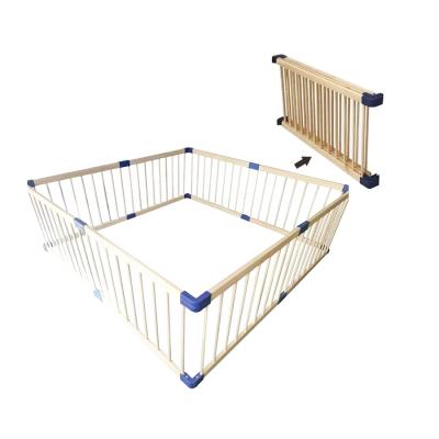 China Easy Assembly Baby Playpen Indoor Kids Wooden Safety Fence for sale