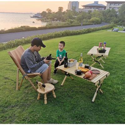 China Modern Roll Table Folding Table Camping Wooden Camping Chair And Table Foldable for sale