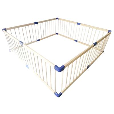 China European Standard Foldable Easy Assembly Pine Wood Baby Playpen for sale