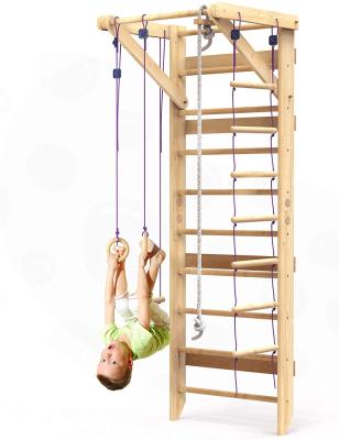 China Children's Toys Fitness Sweedish Wooden Solid Wall Bars for sale