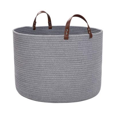 China Sustainable Custom Decorative Rope Storage Baskets for sale