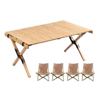 China Modern Ready To Board Table Camping Table 4 Foldable Chairs for sale