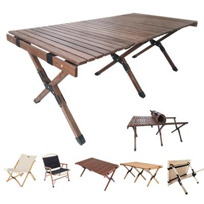 China Modern Walnut Wood Picnic Tables Folding Camping Chair Side Table Other Camping Table for sale