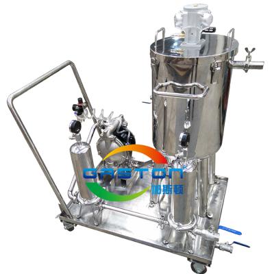 China Liquid with high quality mobile type suspended pneumatic mixers, pneumatic double pump solids cart isolation, draining moment stir shaking air mixing bucket for sale