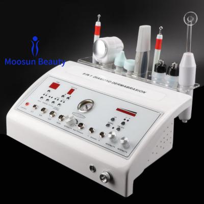 China Anti-puffiness 9 in 1 Galvanic+ portable diamond dermabration +face scrubber high frequency beauty machine for SPA use for sale