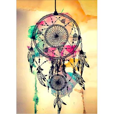 China New Arrival Picture of Waterproof+ECO-Friendly Rhinestone Diamond Low MOQ Dreamcatcher Diamond Paintings of Drawing for sale