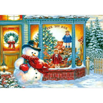 China Waterproof+ECO-Friendly Low MOQ Full Drill Rhinestone Hot Sale Diamond Drawing Custom Diamond Snowman Painting for sale