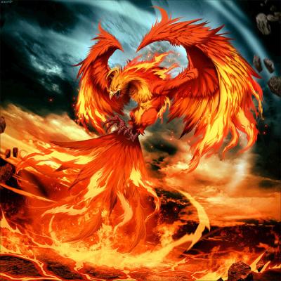 China Hot Sale Waterproof+ECO-Friendly Chinese Style Diamond Drawing Disegno A Diamante Fire Phoenix Diamond Painting for sale