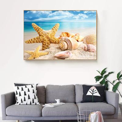 China Light Waterproof+ECO-Friendly Picture Of Rhinestone Disegno Low MOQ Diamante Beach Diamond Painting Landscape for sale