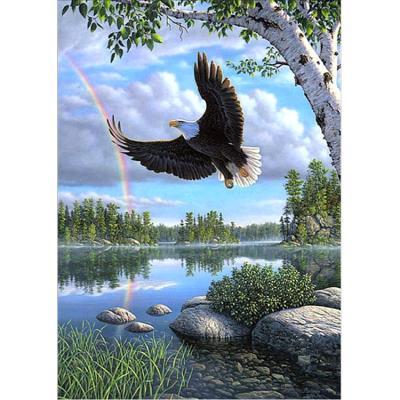 China Waterproof+ECO-Friendly New Product Picture Of Rhinestone Multiple Sizes Custom Diamond Painting With Eagle Landscape for sale