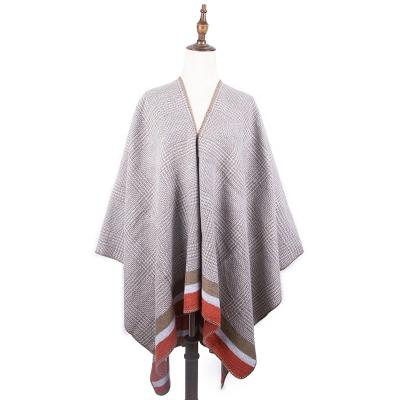 China Free Sample Hot Selling Poncho Shawls Winter Women Cloak Cashmere Shawls Thick Cloak Designer Winter Shawl for sale