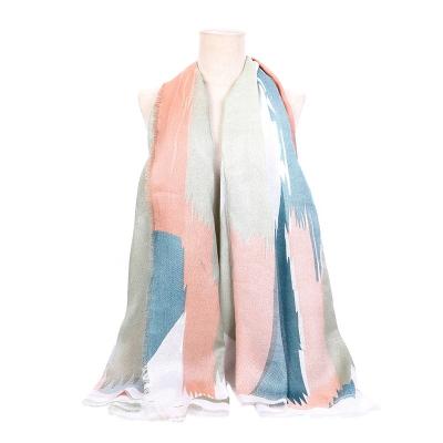 China Popular Symphony Quilting Multicolor Printing Luxury Scarf Brand Design Satin Ladies Silk Scarf Women for sale