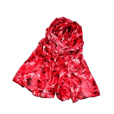 China Muslim Chiffon Flora Printed Crinkle Scarf Hijab Women Adult Woman Hijab Long High Quality Muslim Chiffon Headscarf for sale