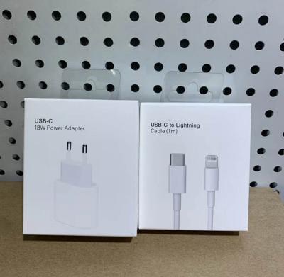 China Mobile Phone 18W Type C PD Charger USB C Power Adapter Quick Charging QC 3.0 Wall Charger With Cable For Apple iPhone 12 Pro Max 11 for sale