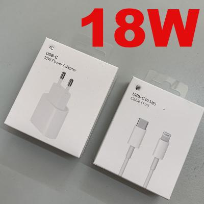 China Free Shipping Mobile Phone Charger 18W USB C Power Adapter QC 3.0 Fast Charging Wall Charger With Cable For Apple iPhone 12 Pro Max 11 for sale