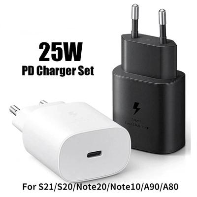 China QC 3.0 Quick Charger 25W For Samsung S21 S20 5G Charger EP-TA800 Quick Charger PD3.0 Type C Quick Adapter For Note 10 S20 A13 A52 A22 Note 20 Charger for sale