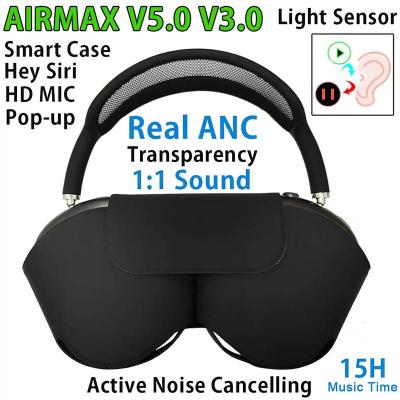 China LATEST VERSION AirMAX V5.0 V3.0 TWS ANC Headphones Superpods Max 4 Active Noise Canceling Headphone Trasparency With Smart Case for sale