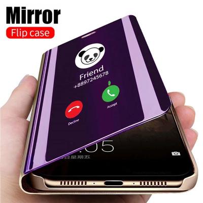 China Heavy Duty Protective Mirror Flip Case For Xiaomi Redmi Smart Note 9 9s 8 7 5 6 K20 Pro 8T 9 9A 9C 8 8A 7 7A 6 6A 4X 5 MI Note 10 Pro Lite 10T Cover for sale