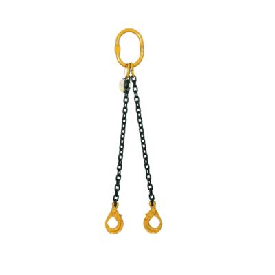 China Quality Alloy Steel G80 Lifting Chain Sling With Two Legs For Lifting EN818-2 for sale