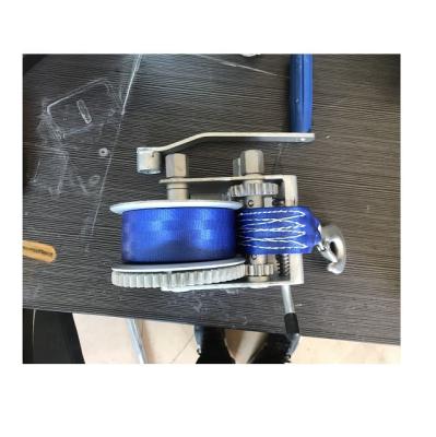 China Application of boat trailers /pulling winch/manual winch trailer trusses hand poutry winch with webbing sling for sale