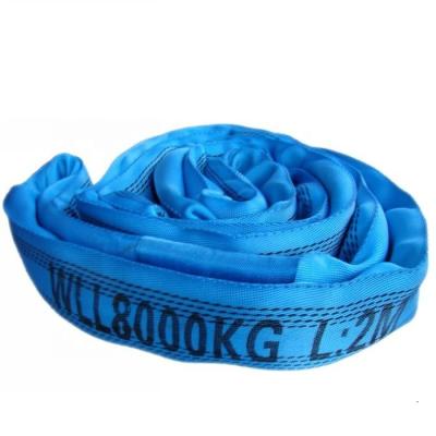 China New Blue Round 8T Lifting Sling 2020/EN1492-2/AS4497 For Lifting for sale