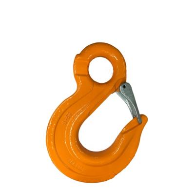 China General Industry Quality Rigging Alloy Steel G80 Forged Eye Type Sling Hooks With Latch for sale