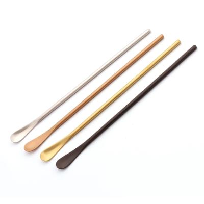 China Sustainable Stainless Steel Mixing Spoon Cocktail Tools Long Bar Spoon Facial Spoon for sale