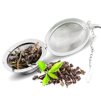 China Stocked Stainless steel seasoning ball hot pot stew ingredients filter household hangable spice ball tea for sale