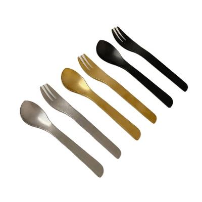 China Sustainable Clouds Metal Brushed Matte Retro Dessert Ice Cream Scoop Coffee Tea Stainless Steel Spoon and Fork for sale