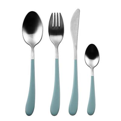 China Sustainable Brilliant Custom Metal Stainless Steel Unique Cutlery Set Silverware Flatware Set for Wedding for sale