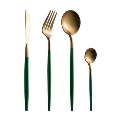 China Sustainable Tableware Gold Cutlery Set for wedding Flatware Set for sale