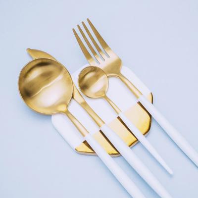 China Sustainable In promotion Stainless Steel Cutlery Silverware Flatware Spoon and Fork Set of Cutlery Set for sale