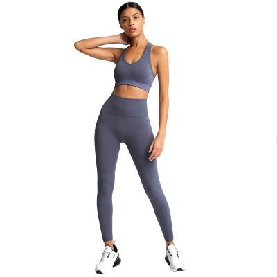 China Breathable Seamless Yoga Set High Waist Leggings Sports Bra Fitness Sportswear Gym Clothing Suit Workout Equipment For Women for sale